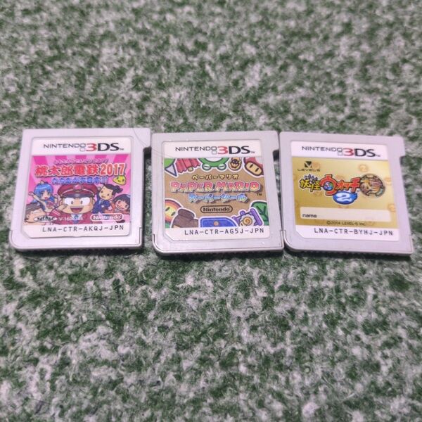 3DSソフト 3個セット 桃太郎電鉄 ペーパーマリオ 妖怪ウォッチ本家