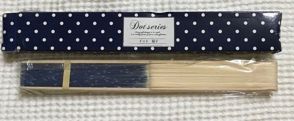 ドット 扇子 箱入り新品