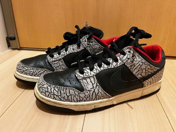 supreme×NIKE SB DUNK LOW Pro ブラック×レッド28cm