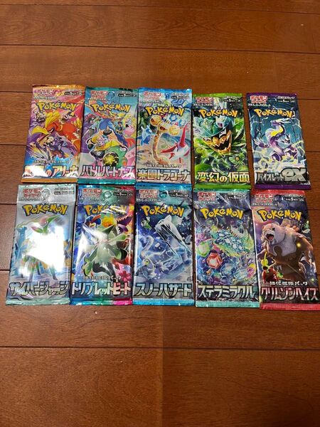 ポケモンカード バトルパートナーズ トリプレットビート クリムゾンヘイズ 楽園ドラゴーナ 他未開封パックセット