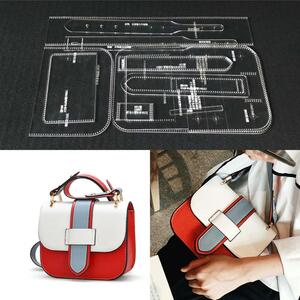 A777　1 セットレーザーカットアクリルテンプレートパターンツール Diy 手作りハンドバッグレザークラフト縫製パターン縫製ステンシル 20