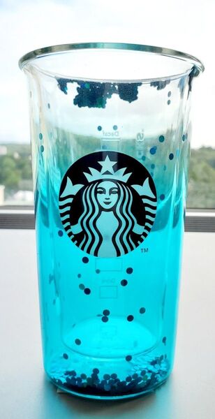 期間限定 STARBUCKS スターバックス 耐熱ダブルウォールグラス ターコイズ スタバ
