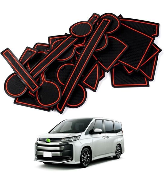 【専用設計】トヨタ ヴォクシー / ノア 90系(2022年1月~現行)ラバーマットセット ノンスリップ&防音ポケットマット