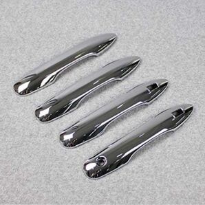 【トヨタ ハリアー 80系専用】ドアハンドルカバー 4P メッキ仕上げ 簡単取付