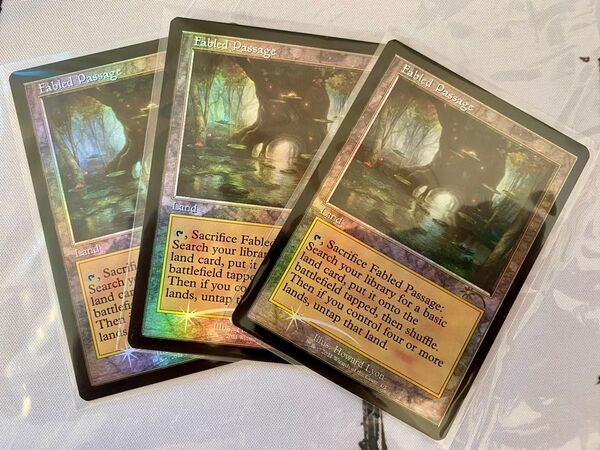 寓話の小道 旧枠 プロモ FOIL Fabled Passage 英語版 3枚セット MTG