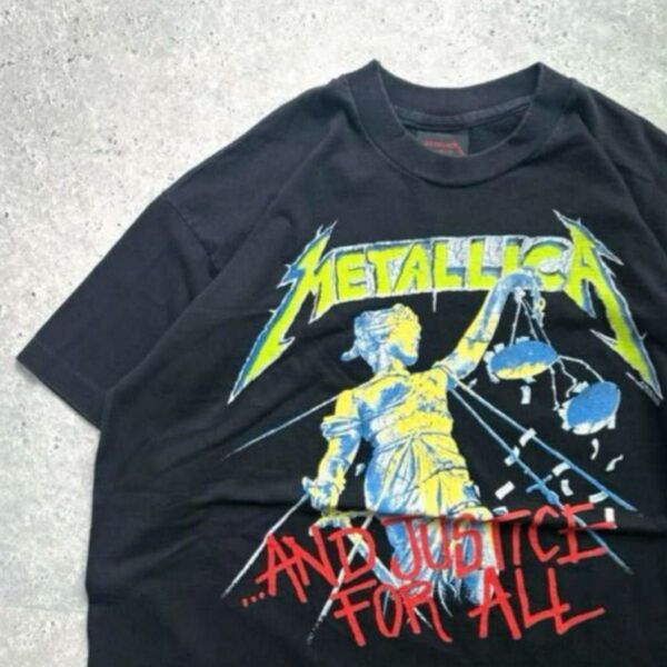 METALLICA メタリカ バンドTシャツ シングルステッチ 黒 L