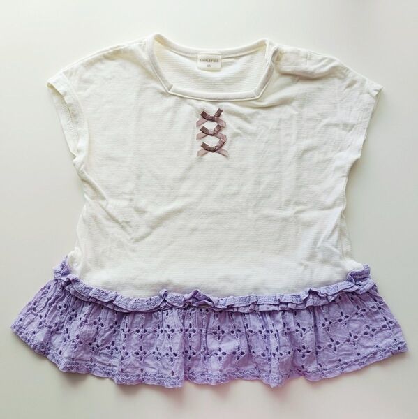 ベビー服 95 女の子 子供服 半袖 Tシャツ レース ブラウス 夏服 トップス キッズ ベビー 綿100 オシャレ 赤ちゃん本舗