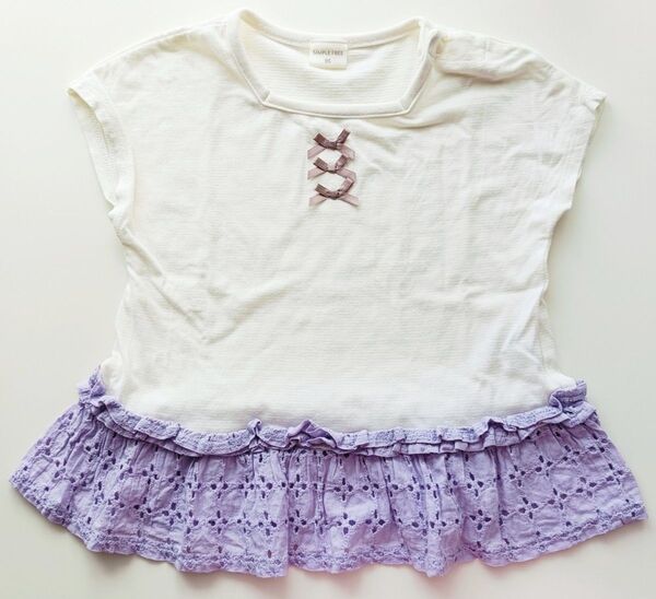ベビー服 95 女の子 子供服 半袖 Tシャツ レース ブラウス 夏服 トップス キッズ ベビー 綿100 オシャレ 赤ちゃん本舗
