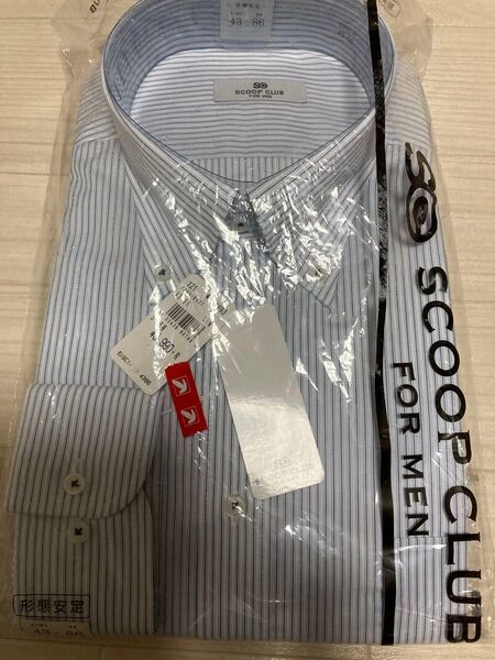形態安定ワイシャツ 43-86 新品未使用scoopclubFORMEN メンズ