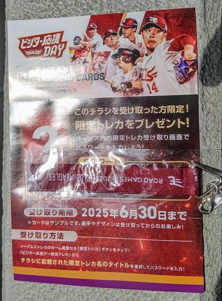 楽天イーグルス ビジター応援DAY 東京ドーム 巨人戦 ボンフィン チラシセット