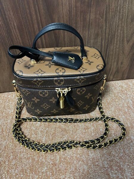 LOUIS VUITTON ルイヴィトン ハンドバッグ ヴァニティNV PM M45165 モノグラムリバースキャンバス ブラウン