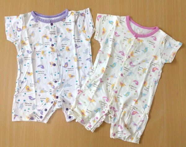 【ベビー服】半袖 ロンパース 2枚セット 70サイズ
