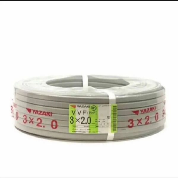 最安値!矢崎電線 VVF2.0mmX3c 100m VVF2.0-3C