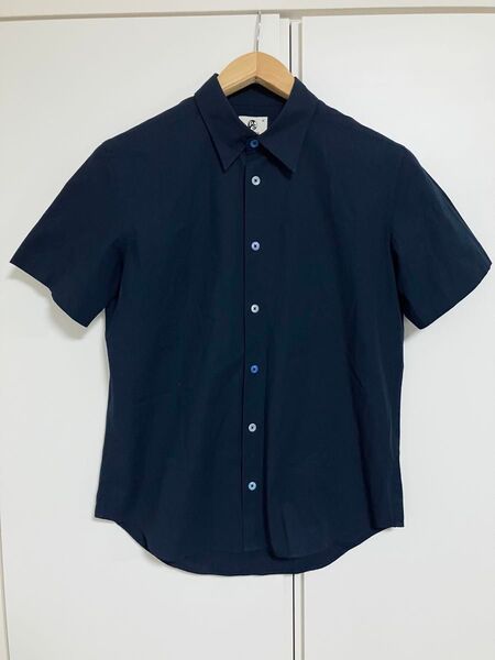 PS Paul Smith(ピーエスポールスミス)の半袖シャツ Mサイズ 紺 送料無料 ネイビー