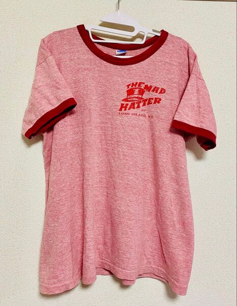 70s Champion バータグリンガーTシャツXL 霜降り両面プリント