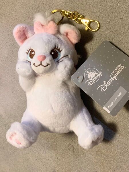 香港ディズニー購入 マリー ぬいぐるみキーホルダー