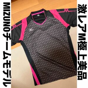 極上美品 Mサイズ MIZUNO ミズノ JR北海道 バドミントン ユニフォーム ゲームシャツ ミズノ 半袖