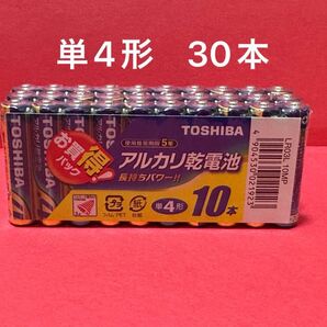 TOSHIBA アルカリ乾電池 単4形 10本パック×3
