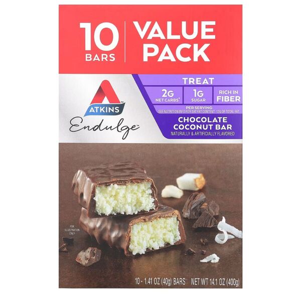 アトキンス Atkins チョコレートココナッツバー 10本×4
