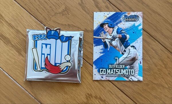 北海道日本ハムファイターズ 松本剛 ネームアクリルバッジ ファイターズトレカ