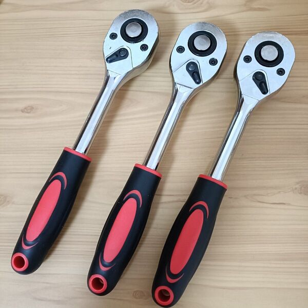 ラチェットハンドル 3個 訳あり 12.7 工具 ソケットレンチ 大工道具 自動車 整備 メンテナンス グリップ 変換アダプター
