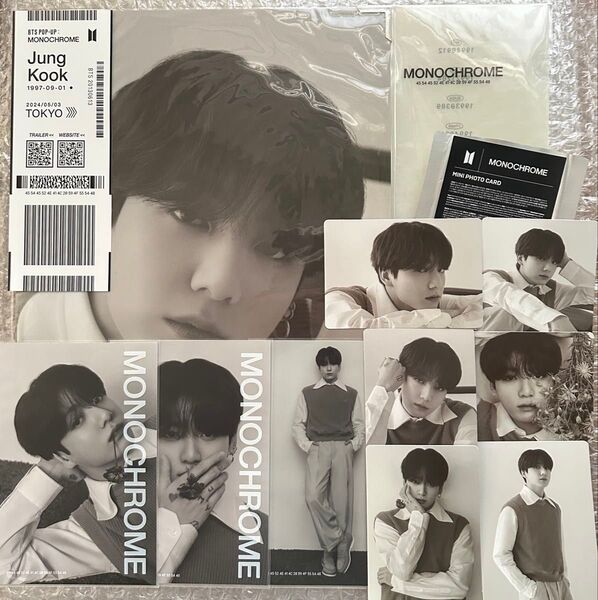 BTS POP-UP : MONOCHROME IN TOKYO モノクローム 公式 ジョングク トレカ フォト プレミアムフォト