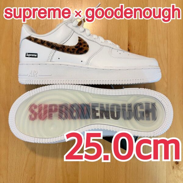 Supreme GOODENOUGH Nike Air Force 1 Low 25.0cm US7 グッドイナフ