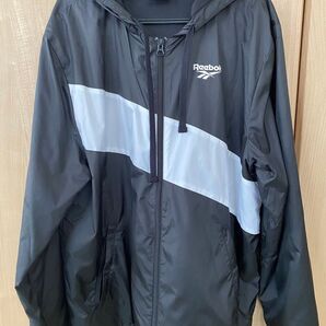 Reebok ウインドブレーカー メンズ ブラック×ホワイト