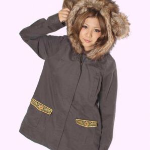 ファー付きモッズコート WC ダブルシー WC 若槻千夏 クマタン コート ロングコート ミリタリー フーデッド