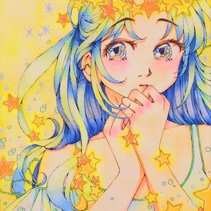 手描きイラスト オリジナル 女の子 原画