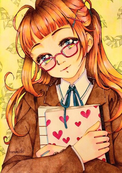 手描きイラスト オリジナル 原画 女の子