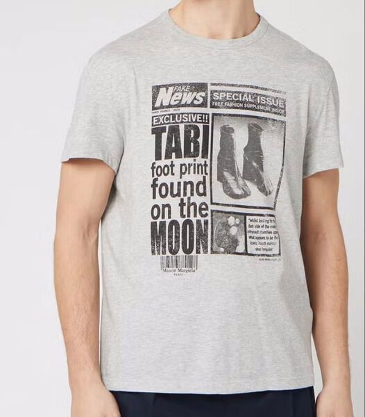 マルタンマルジェラ ニュースペーパー 足袋ブーツ プリント Tシャツ tee Maison Martin Margiela