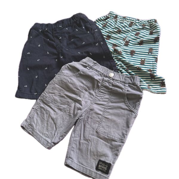 キッズ ハーフパンツ ショートパンツ 半ズボン 3点セット サイズ110〜120