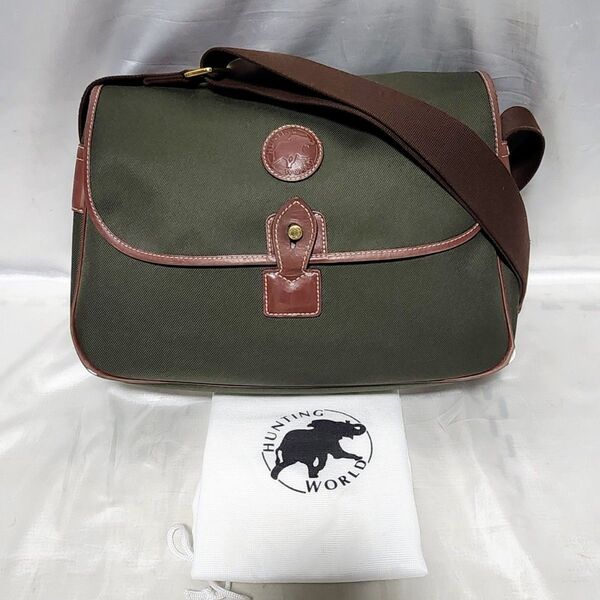 HUNTING WORLD ハンティングワールド ショルダーバッグ 37×25cm