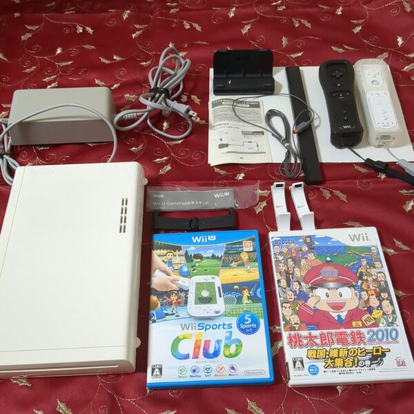 任天堂 Wii 本体 カバー付きコントローラー センサーバー ソフト2本