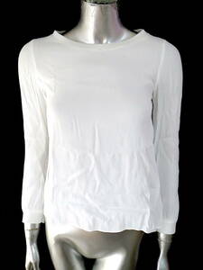  two point successful bid free shipping! C010 COMPTOIR DES COTONNIERS light-hearted short play wa- deco tonie long sleeve tops lady's white XS cut and sewn blouse white 