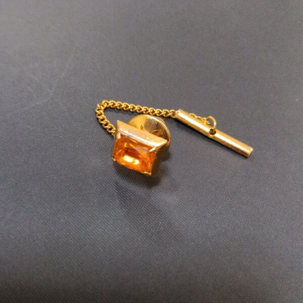 18K タイピン ネクタイピン アクセサリー 18金 トパーズ シトリン