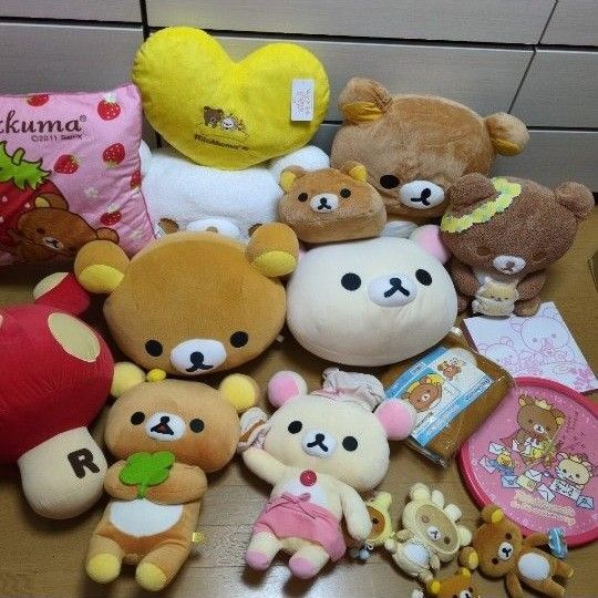リラックマ ぬいぐるみ 大量 まとめて セット コリラックマ キイロイトリ チャイロイコグマ クッション ブランケット 時計