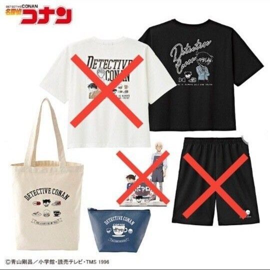 名探偵コナン しまむら ハッピーバッグ 安室透 降谷零 半袖Tシャツ ポーチ トートバッグ 3点セット LLサイズ グッズ