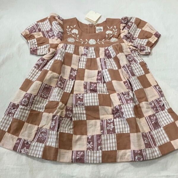 apolina kids patchwork dress3-5y