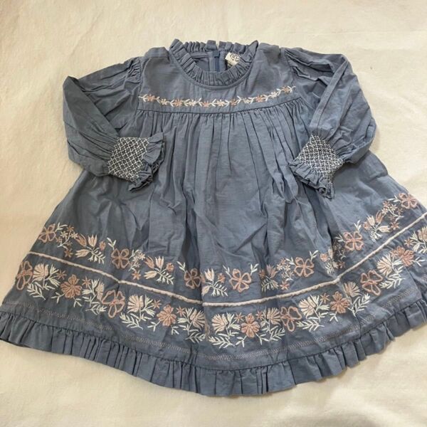apolina kids Lily dress blue mountain 2-3y