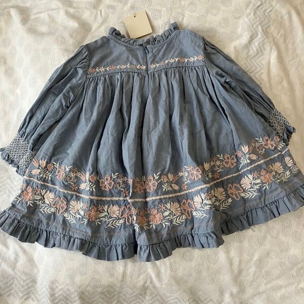 apolina kids Lily dress blue mountain 2-3y