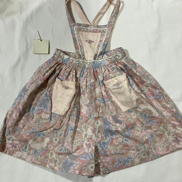 apolina kids HILDA APRON ROMPER woodland floral 2-3y