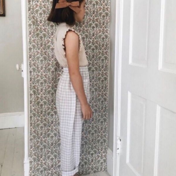 soor ploom otto trouser liiac gingham 6-7y