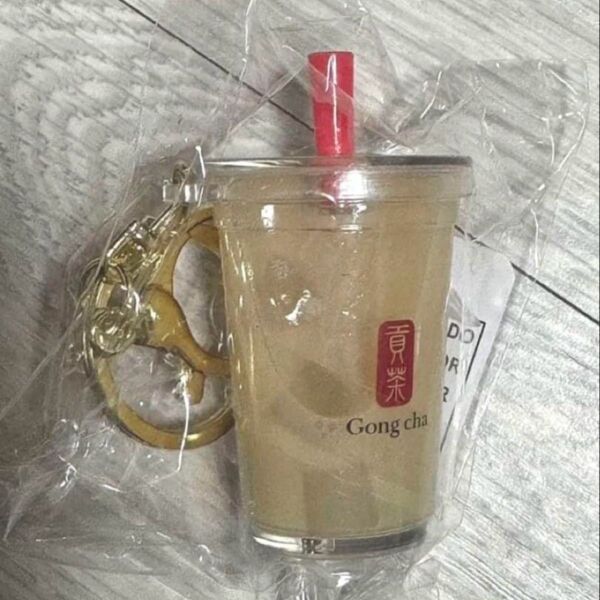 ゴンチャ キーホルダー パールミルクティー 貢茶 タピオカ 立体 キーリング