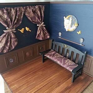 209 ミニチュア ドールハウス 背景ボード ハンドメイド