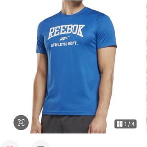 Reebok リーボック メンズ 半袖 Tシャツ S ブルー ドライ 速乾 青色 Tシャツ 半袖 ドライ 吸汗速乾