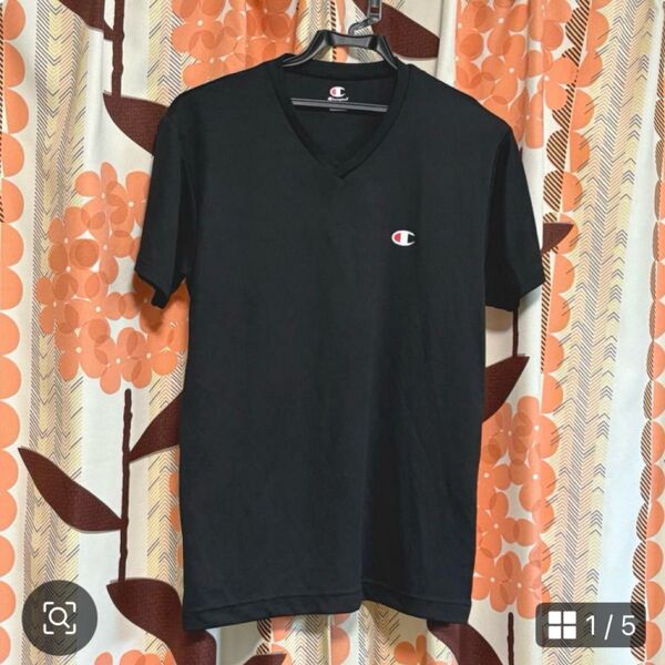 Champion チャンピオン メンズ VネックTシャツ ドライ 速乾 半袖 Tシャツ 半袖 半袖Tシャツ