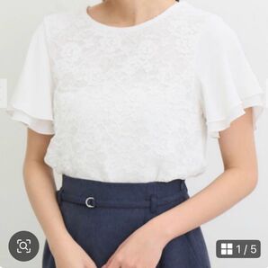 Honeys ハニーズ レース 半袖ブラウス Tシャツ 白 レディースLL 夏 ホワイト