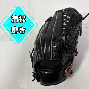 asics 少年軟式用グローブ NEOREVIVE 黒色 清掃・磨き